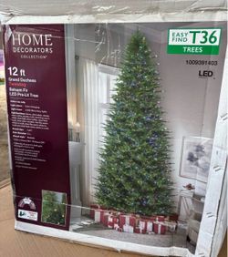 12 ft. Pre-Lit LED Grand Duchess Twinkling Balsam Fir Artificial Christmas Tree, arbol de navidad