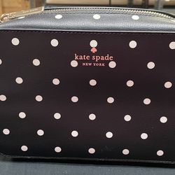 Kate Spade Black and White Small Polka Dot Crossbody Bag