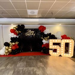 Black Shimmer Wall  Marquee Number And More 