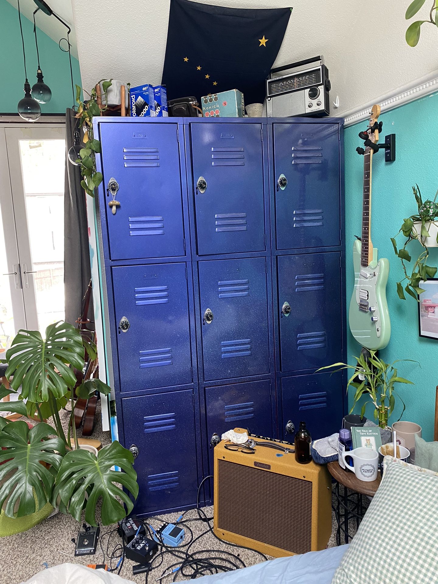 Vintage 80s Purple Lockers