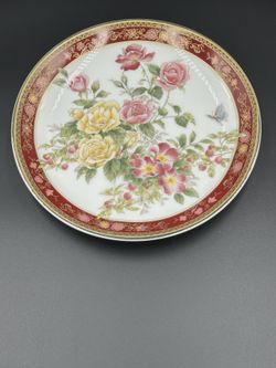 Japaneses Decorative Collectible Hand Painted Bread Plate Floral Design 