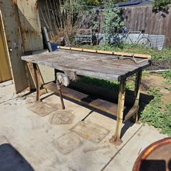 Free Wood Working Table. Vise Works.