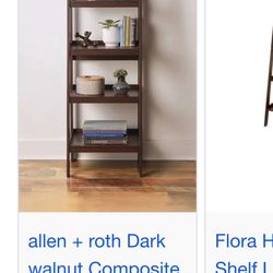 Ladder Shelf Dark Walnut Finish