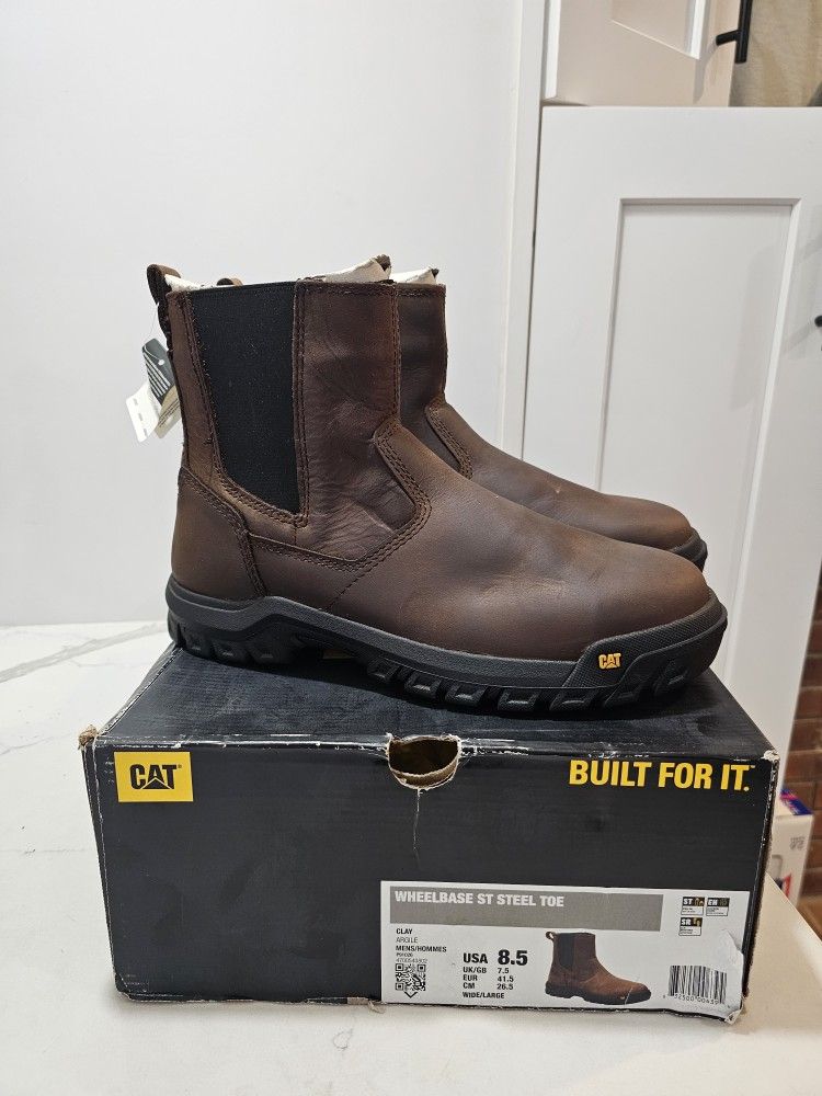 Caterpillar Steel Toe Work Boots Size 8.5