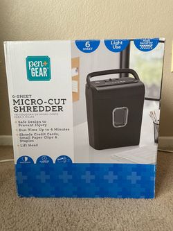 Pen+Gear 6-Sheet Micro-Cut Paper Shredder.