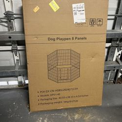 40” Height Ironstone Dog Playpen With Anti Rust Coating 
