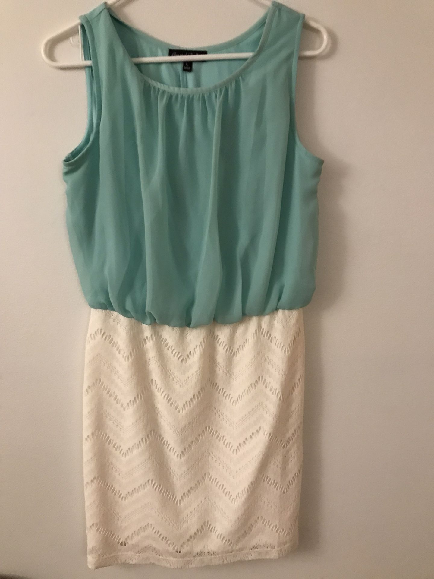 Mint/white Semi Formal Dress