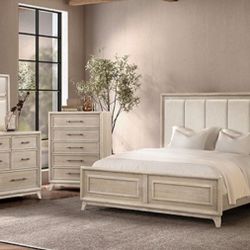 Brand New Oak 4pc Queen Bedroom Set (Available In Eastern King)