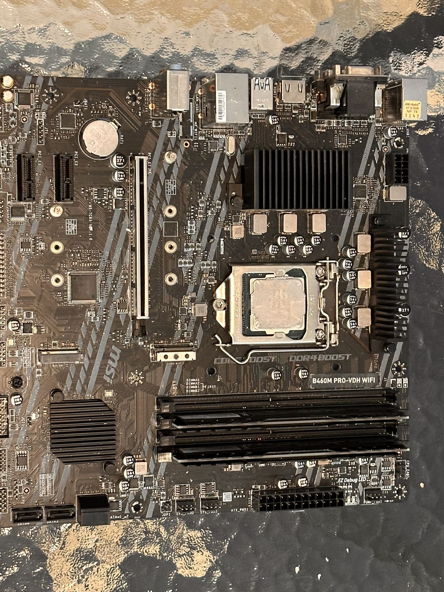 MSI B460M PRO-VDH WIFI Motherboard WITH Intel Core i5-10400F and 16gb of ram