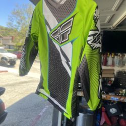 Fly racing F-16 Lime Green Dirtbike Shirt Size Youth Medium 