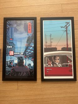 Pair of Framed Tim Doyle Signed Screen Prints – Reservoir Dogs & Blade Runner 2049
