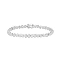 7” Dimond Circle Link Bracelet 1/4 Ct