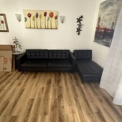 Black IKEA couch 