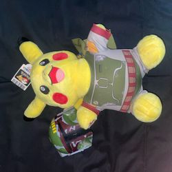Build-A-Bear Pokemon Pikachu Boba Fett 17” New With Tag