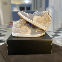 Jordan 1 Mid Coconut Milk Grey Beige