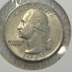 1969-D Washington Quarter (BU)#1