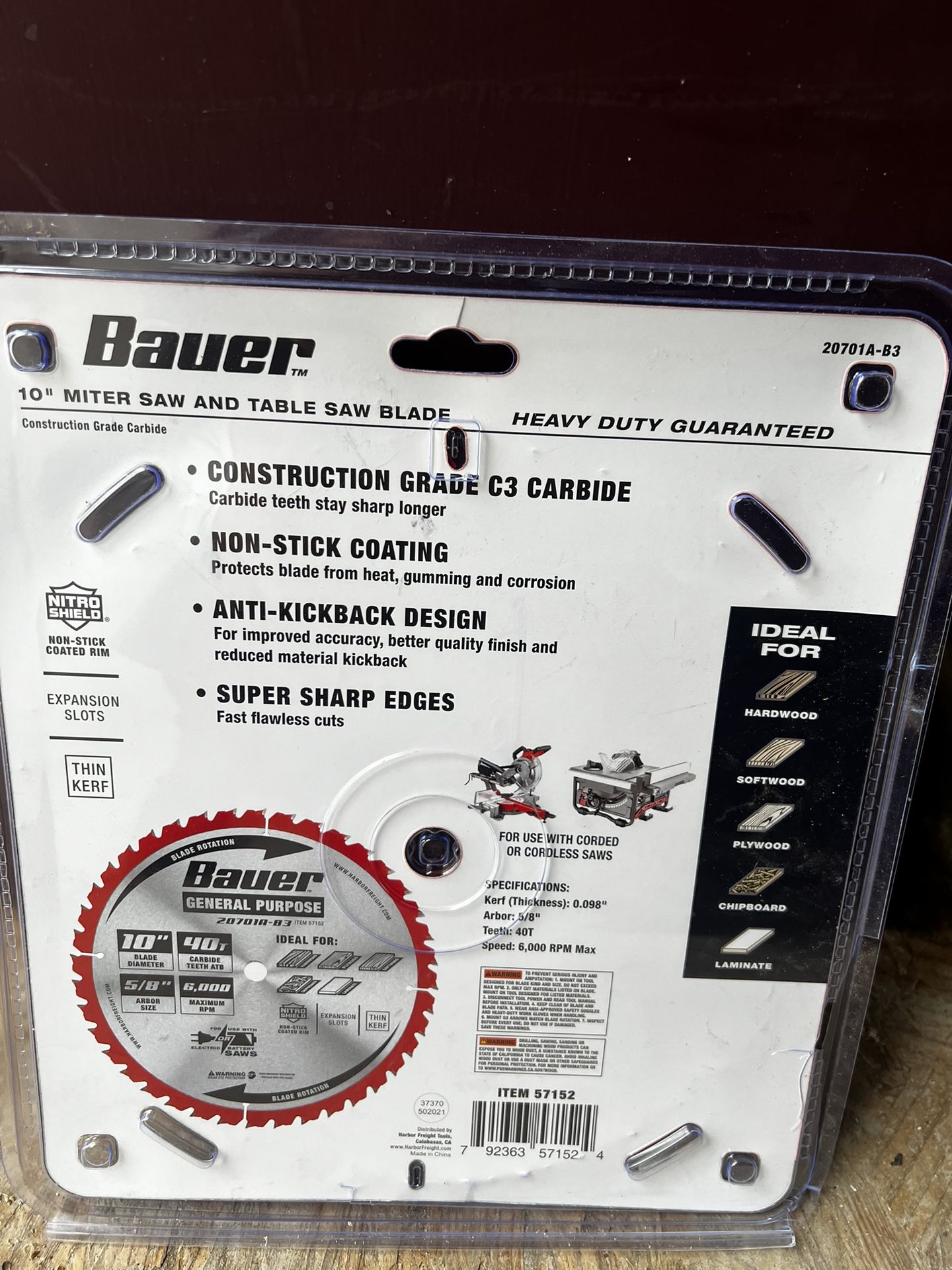 10” Table Saw Blane Brand New