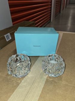 Tiffany  & Co. Crystal Candle Holders