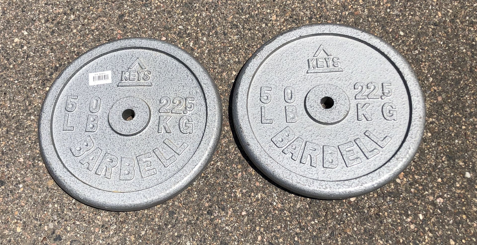 Two 50 pound plate weights!