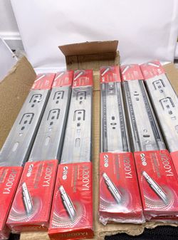 14 inch Drawer Slides 6 Pairs (12pcs) Soft Self Close 3 fold Full Extension Ball Bearing Cabinet Drawer Glides Side Mount for Dresser, Cabinet, Kitche