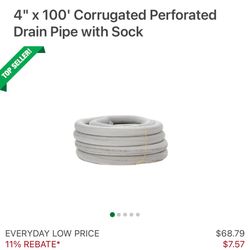 Corrugated  Perforated Drain Pipe With Sock