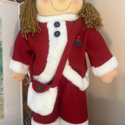 Christmas Plush Little Girl Standing 26".