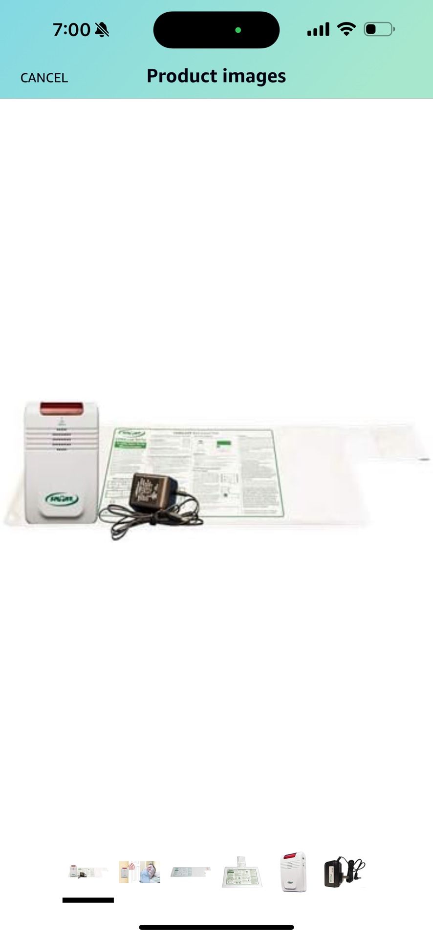 Smart Caregiver Elderly Monitoring CordLess Chair Alarm with 10"x15" Wireless Pressure Pad Fall Prevention Monitor