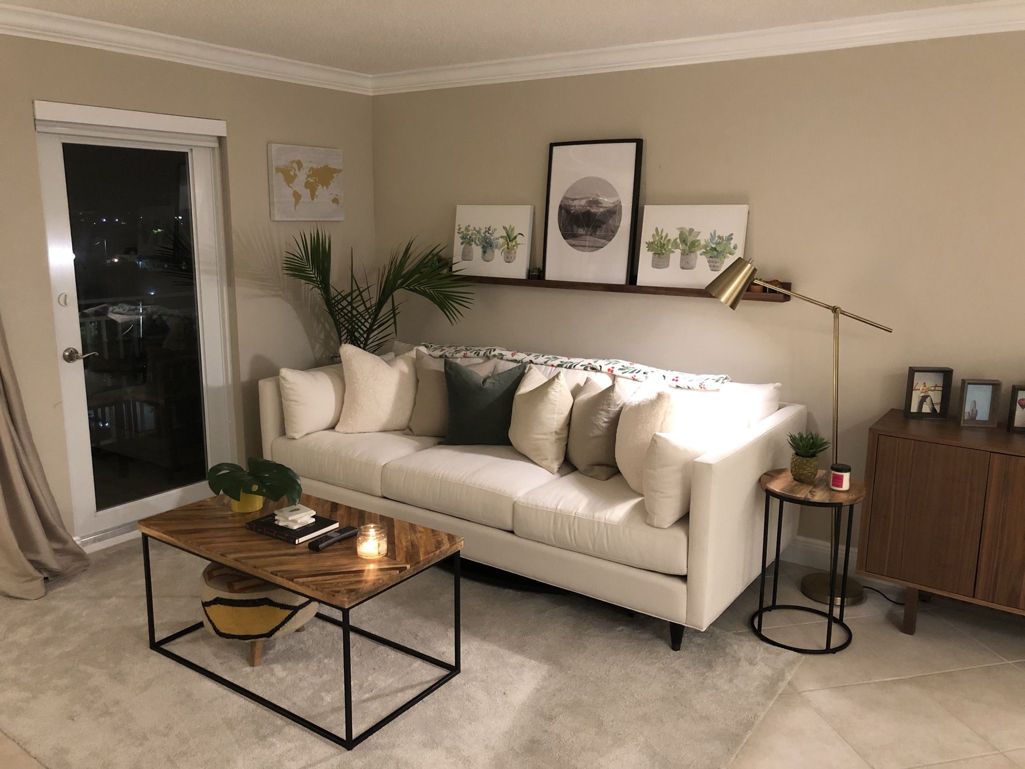 Ivory 98” Sofa Barely Used
