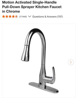 Motion Activated Pull-Down Kitchen Faucet Chrome