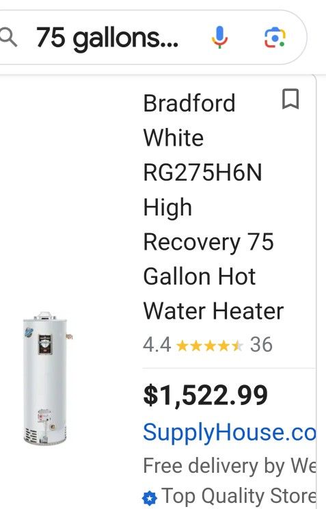 75 Gallon Water Heater for Sale in San Diego, CA - OfferUp