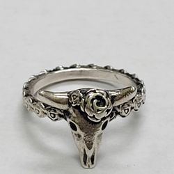 James Avery Desert Rose Ring in sterling silver sz 6