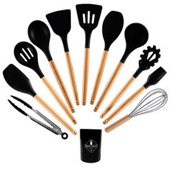 12-Piece Premium Silicone Kitchen Utensil Set – Heat Resistant & Durable 