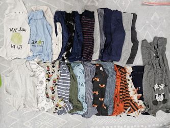 Lot Baby Boy 3,6,9 Months Onsies, Pants