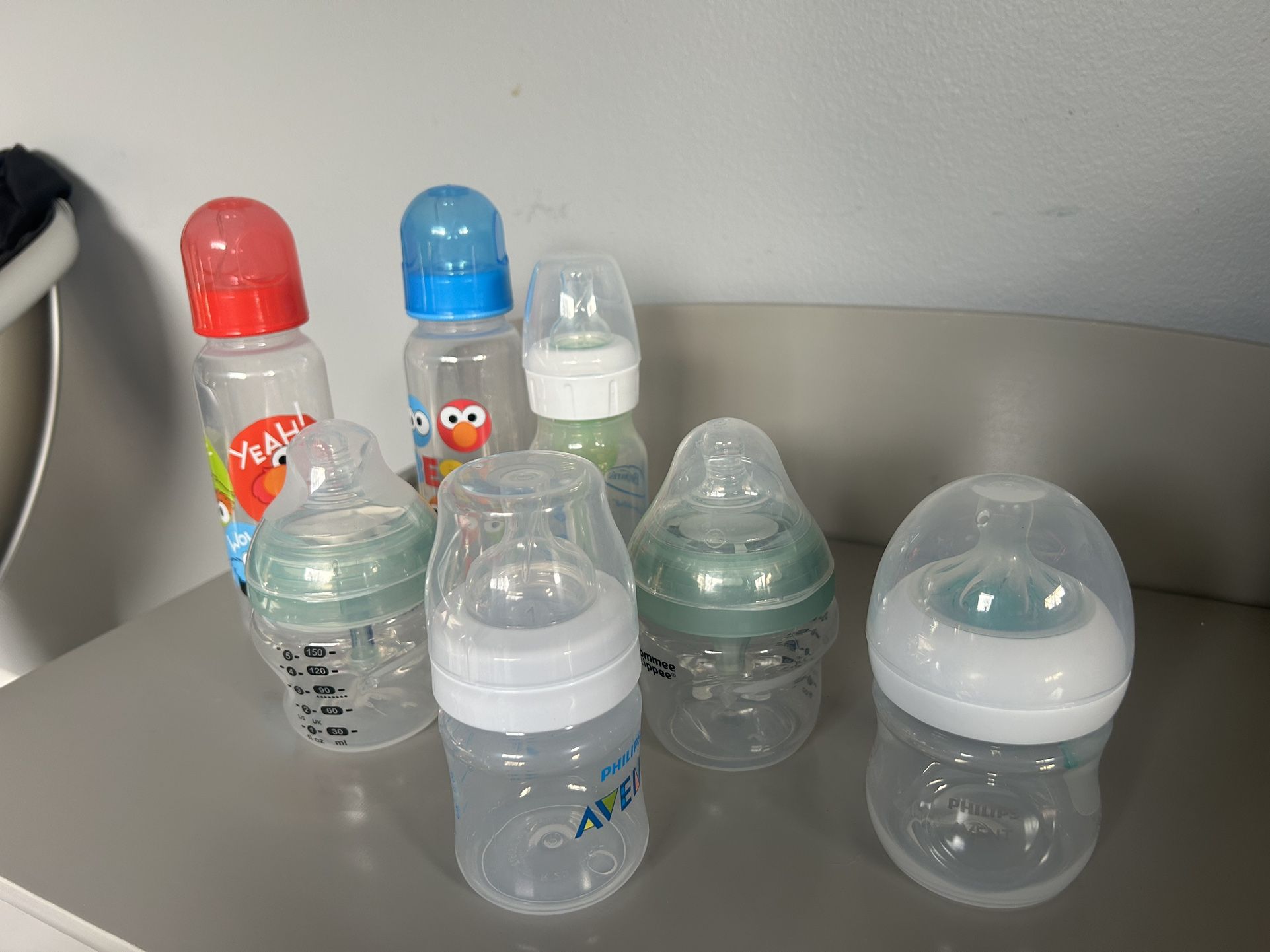 Variety of baby bottles