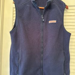 Vineyard Vines Men’s Royal Blue Harbor Fleece Vest - Size Medium 