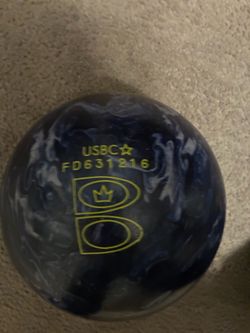 Vintage Brunswick USBC Bowling Ball Navy Blue