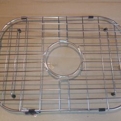 Strainer Kitchen Sink Protector Bottom Grid Stainless Steel 19"x14