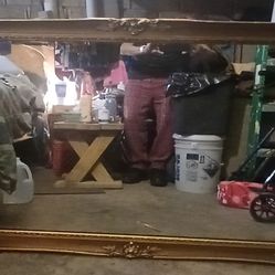 MIRROR, BIG & BEAUTIFUL ANTIQUE.