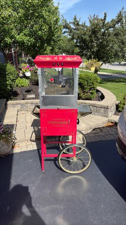 Wheeled Popcorn machine NEW