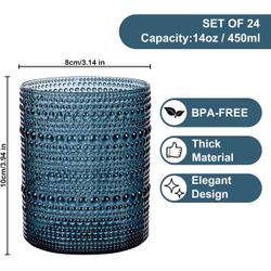 Blue Plastic Texture Cups