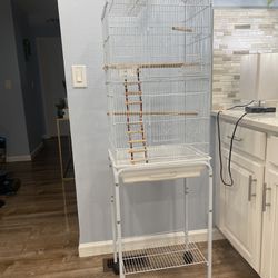 Bird Cage With Rolling. Stand 