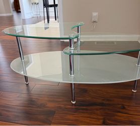 Oval glass table- Moving Sale