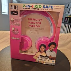 Kid Safe Wireless Bluetooth Headphones 
