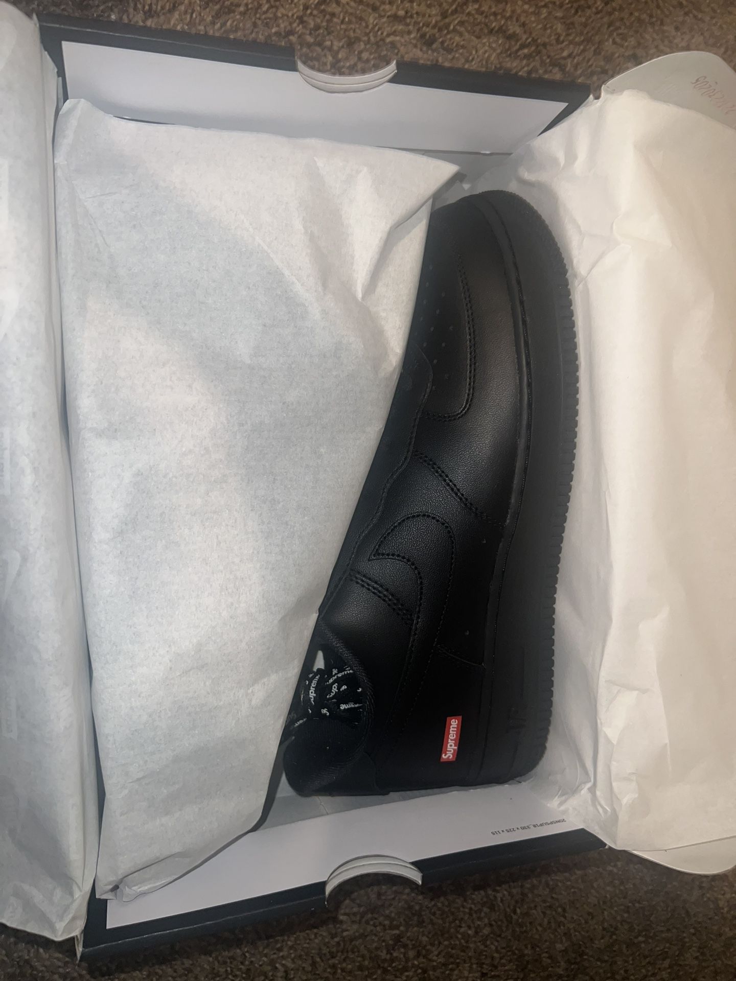 Supreme X Nike Air Force 1s Black