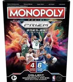 2023-2024 Monopoly Prizm NBA Blaster Booster Box Victor Wembanyama Rookie RC