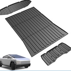 Truck Bed Mat for 2023-2026 Tesla Cybertruck, All Weather TPE Front Rear Cargo Mat Set Heavy Duty Pickup Bed Liner for Tesla Cybertruck Accessories