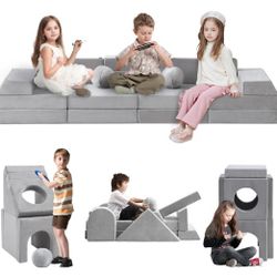 22Pcs Modular Play Couch, Floor Sofa 1000+Dly Creativing Playroom Furniture, Convertible Foam and Floor Cushion for Boys and Girls