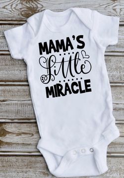 Mamas little miracle onesie