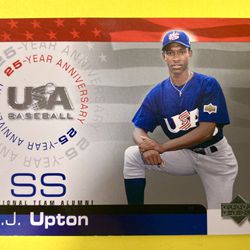 B.J. Upton 2004 Upper Deck USA Baseball 25th Anniversary Card