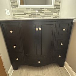 40 in. Vanity with Marble Vanity Top